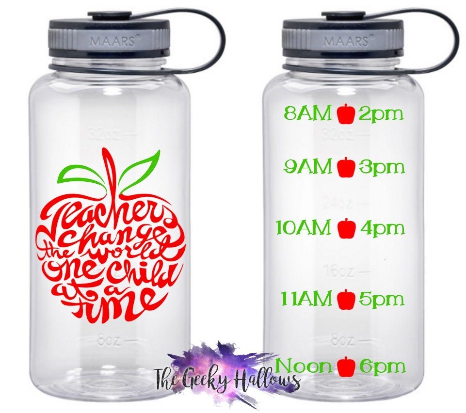 Download Teachers Change the World One Child at a time - 34oz Water Bottle - Hydrate - Inspired - Fandom ...